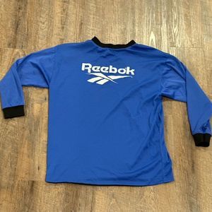 Reebok Sport Athletic Reversible Vintage Open Hole Long Sleeve Shirt Size Large